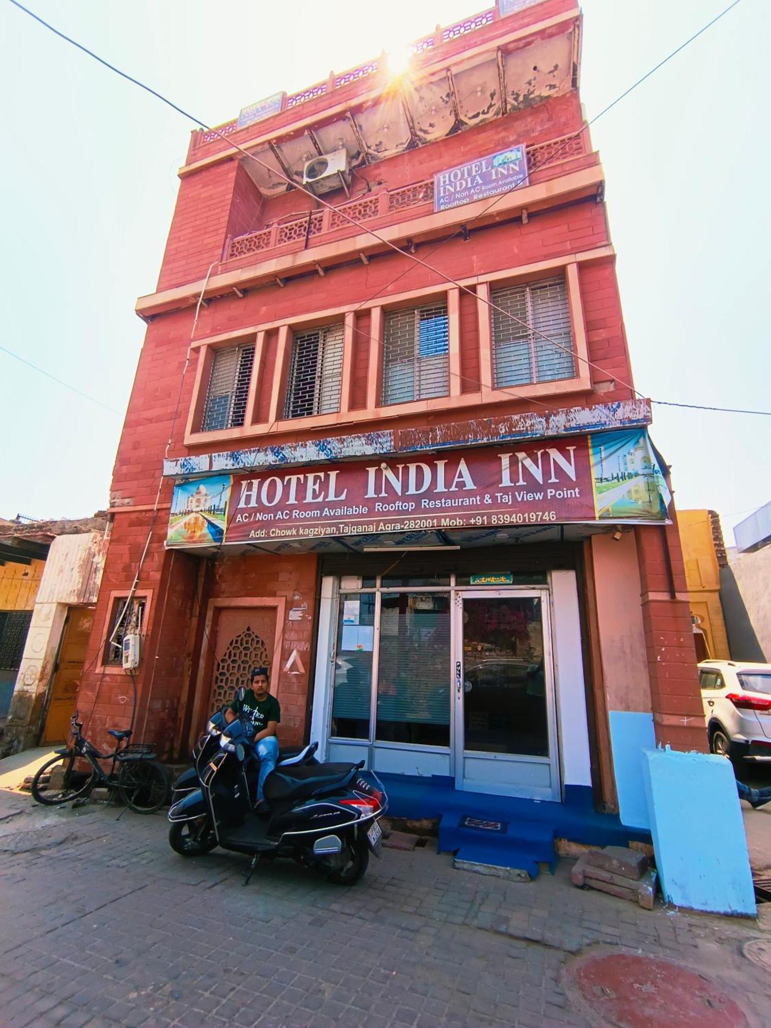 Hotel India Inn Walking Distance From Taj Mahal-- Rooftop Taj Mahal View Agra  Bagian luar foto